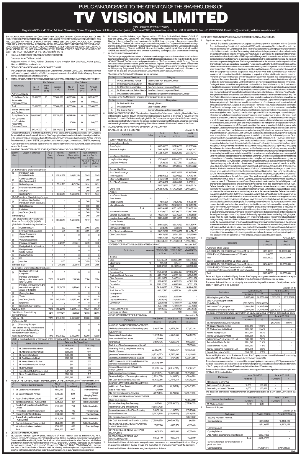 TV Vision Limited Full Page 9 September 2016.Pmd