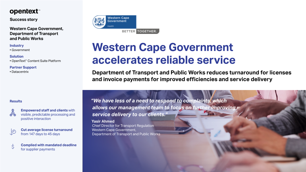 Western Cape Government-Success Story