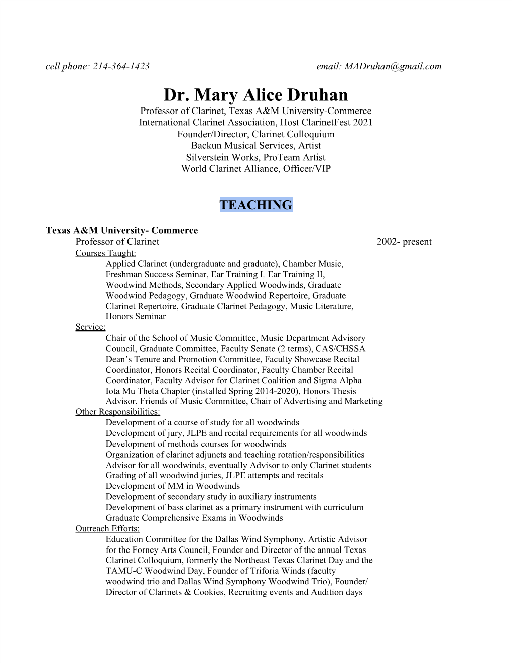 Dr. Mary Alice Druhan