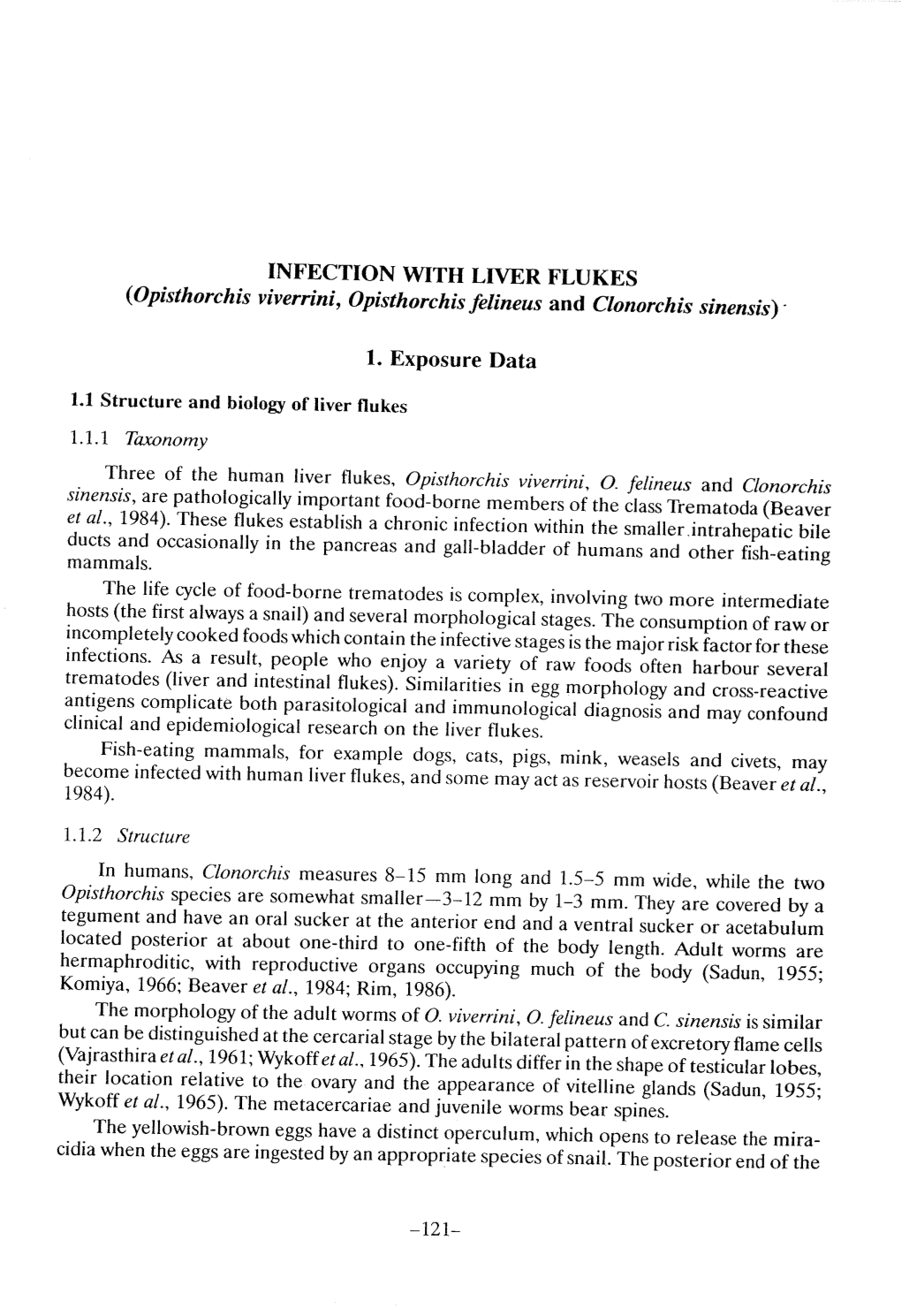 Infection with Liver Flukes 123