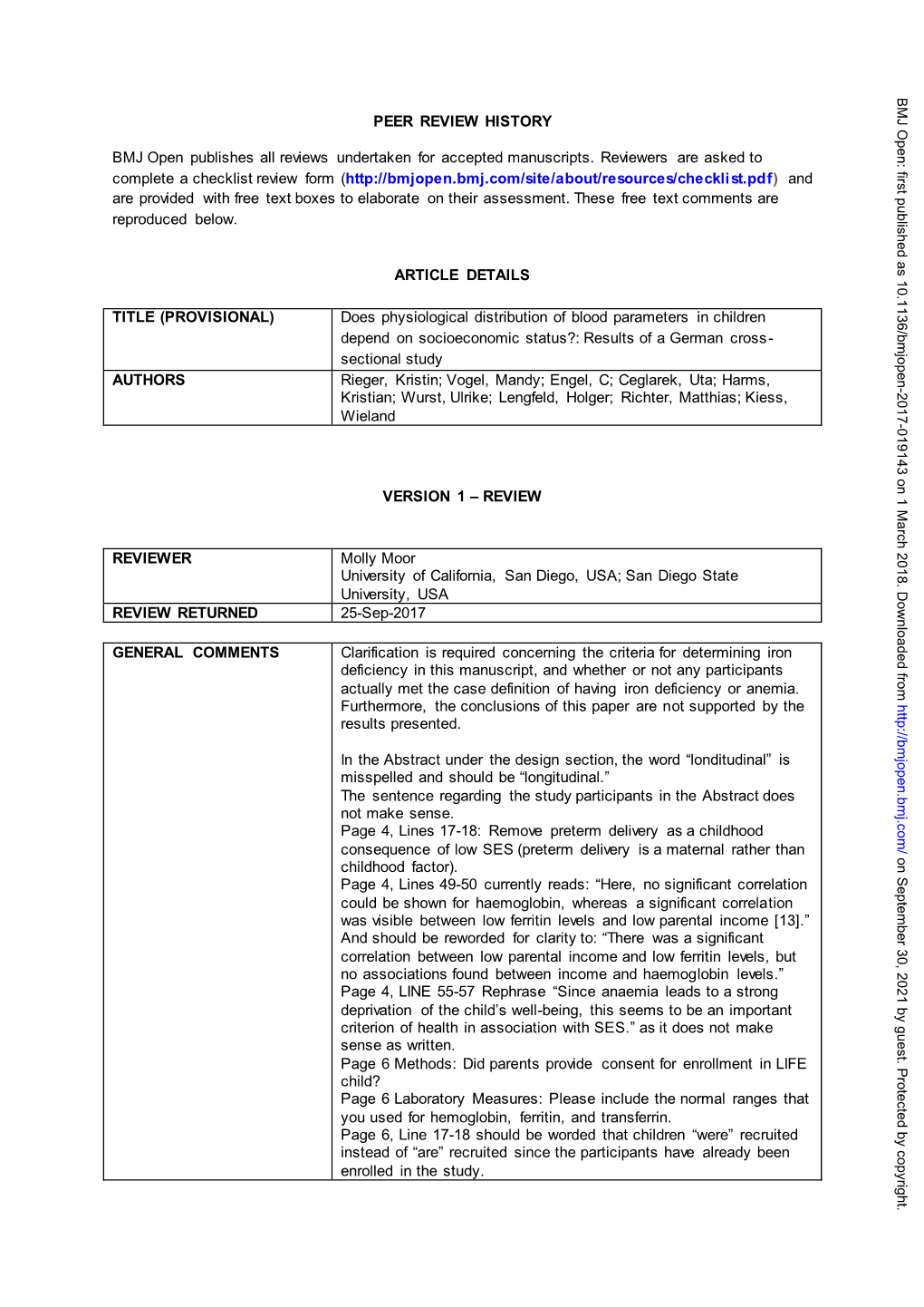 Does Physiological Distribution of Blood Parameters In