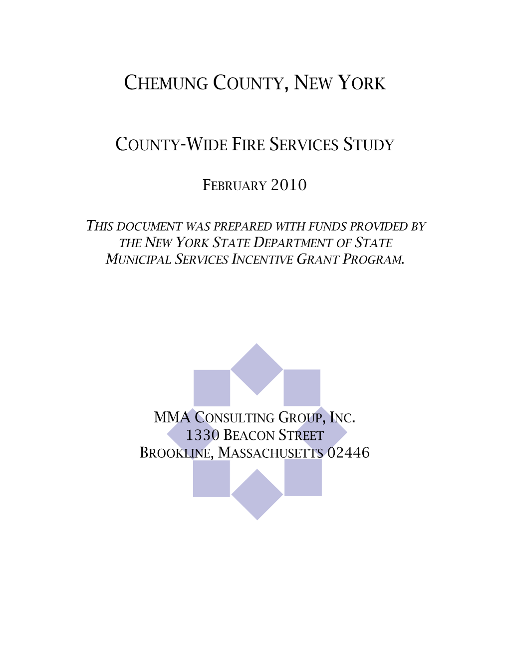 Chemung County Fire Services Study