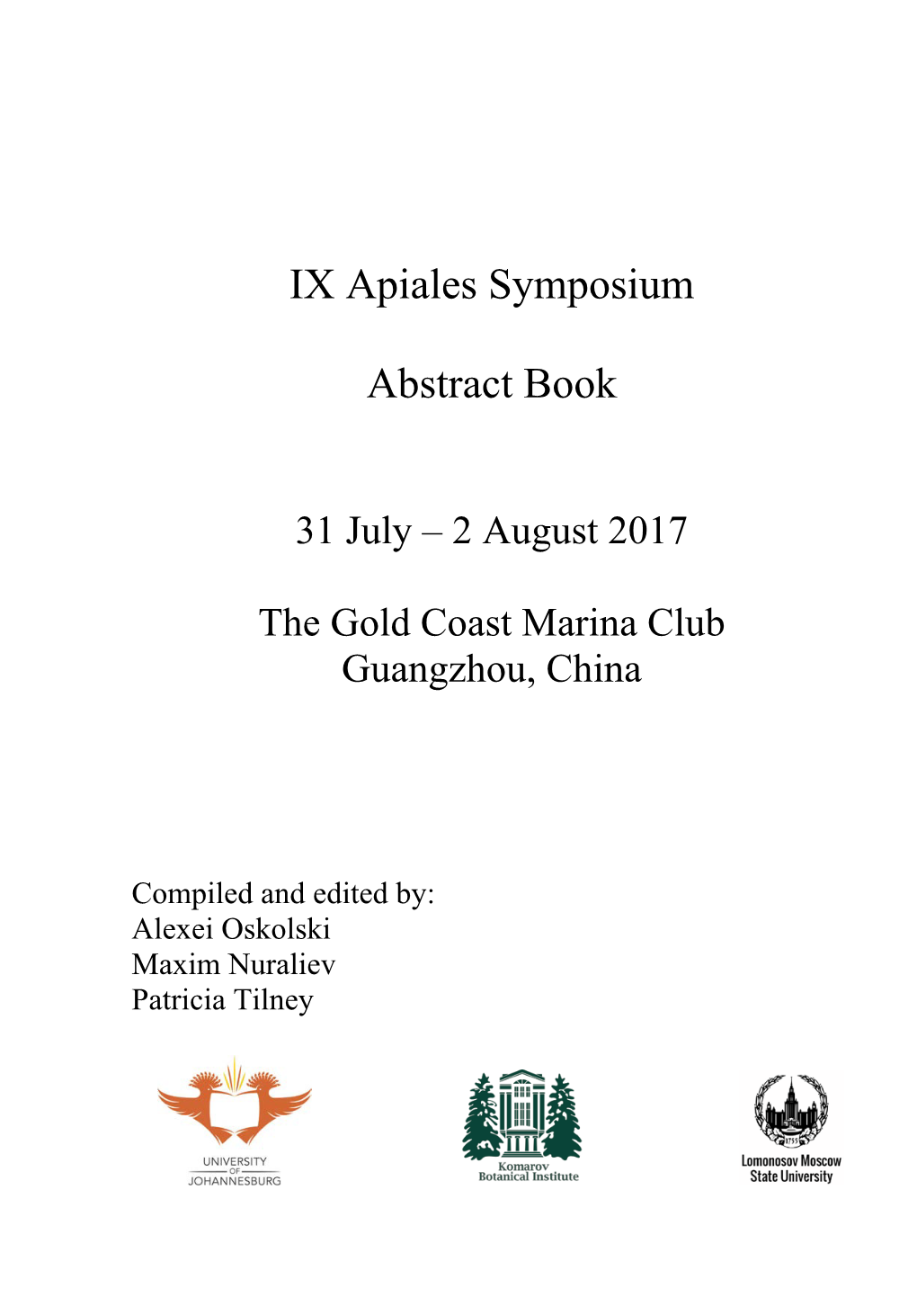 IX Apiales Symposium