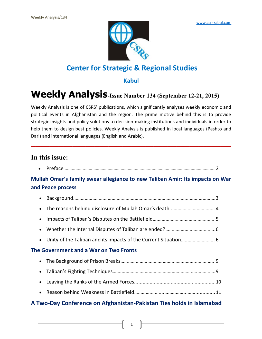 Weekly Analysis/134