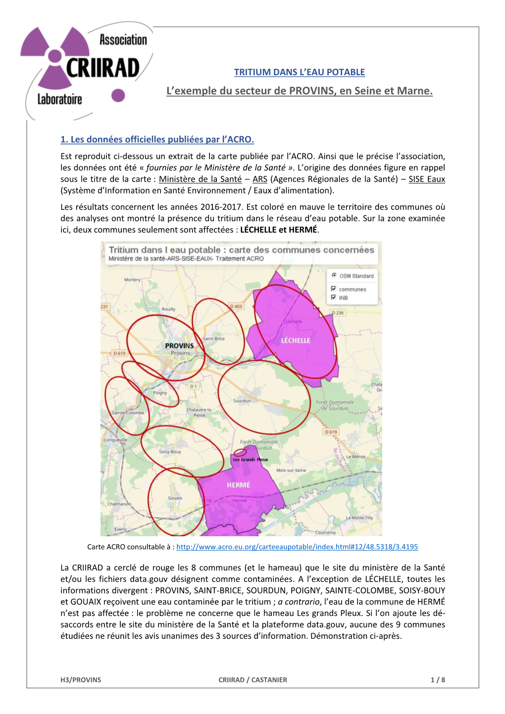 L'exemple Du Secteur De PROVINS, En Seine Et Marne