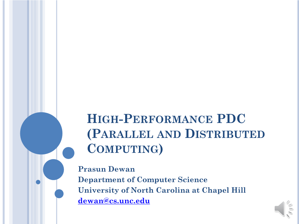 High-Performance Pdc (Parallel and Distributed Computing)