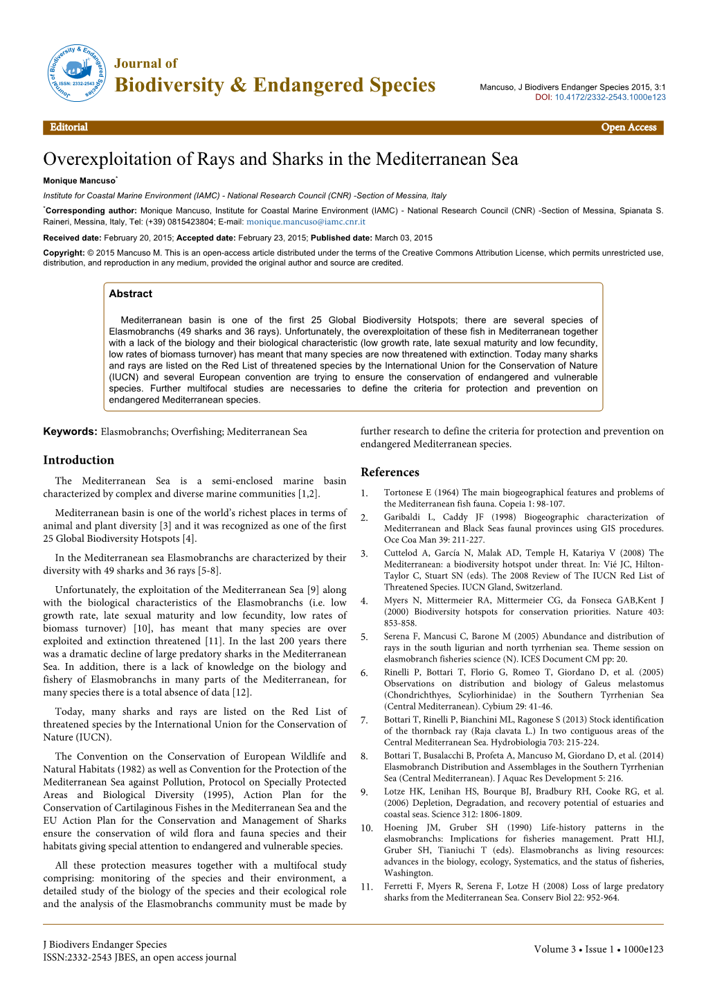 Overexploitation of Rays and Sharks in The