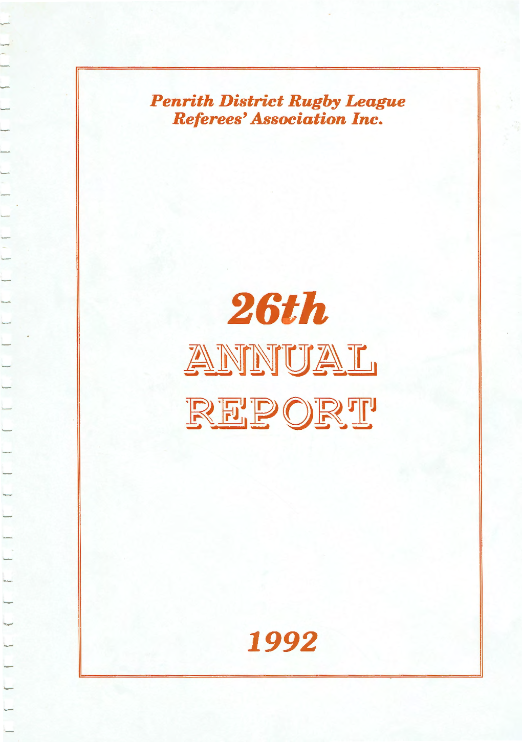 26Th Annual Report 1992