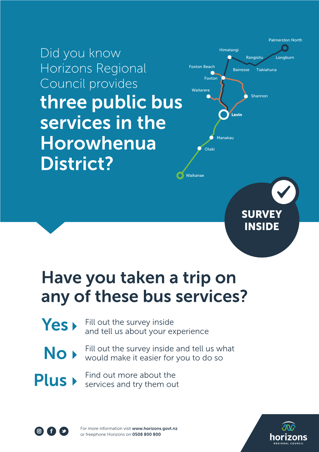 Three Public Bus Services in the Horowhenua District?