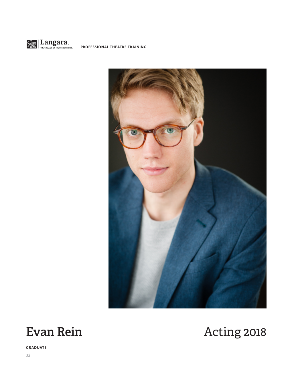 Acting 2018 Evan Rein