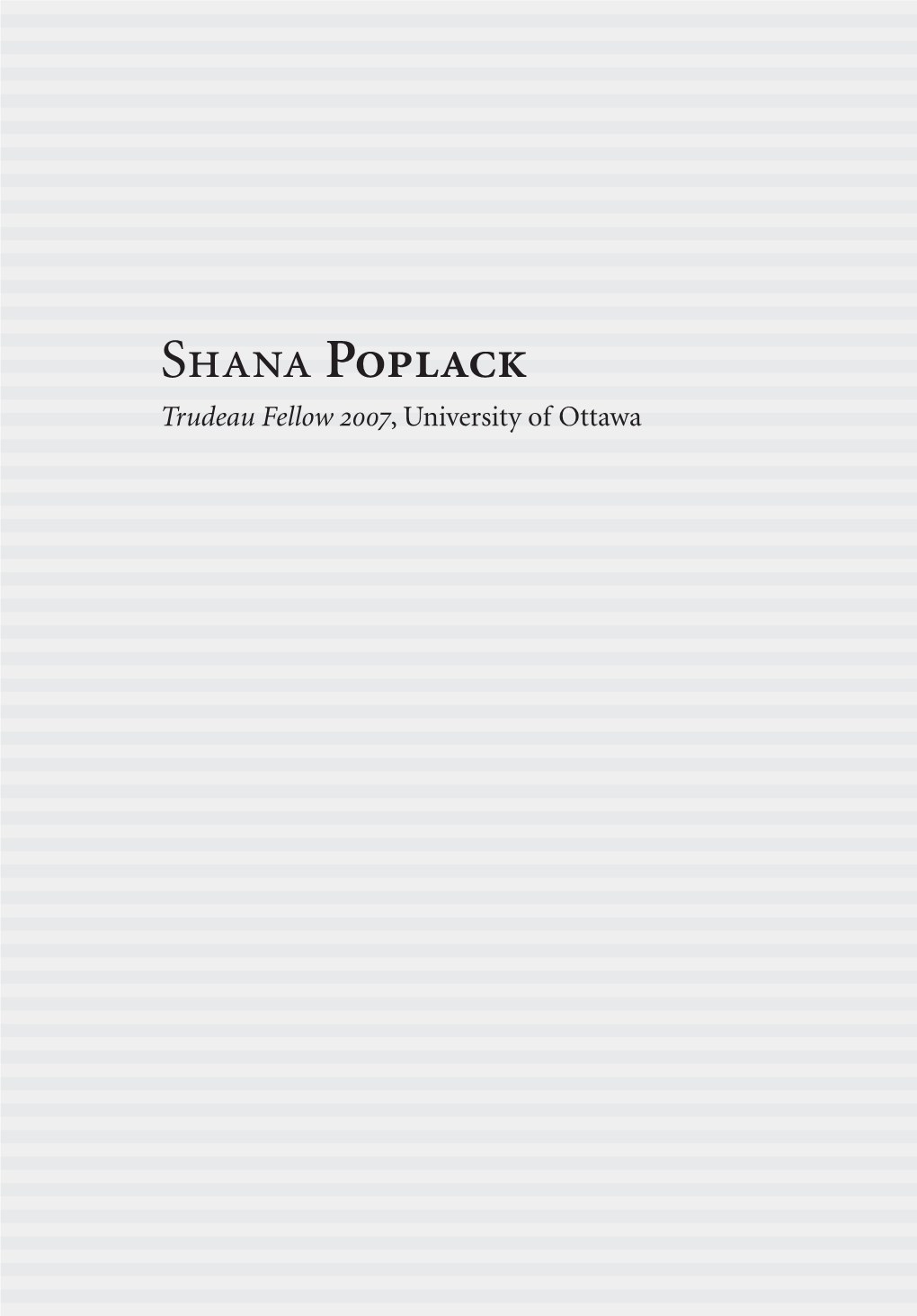Shana Poplack