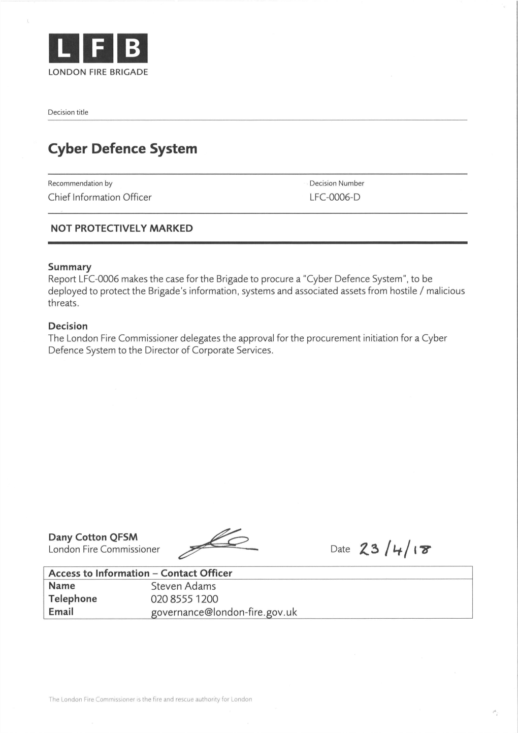 Cyber Defence System