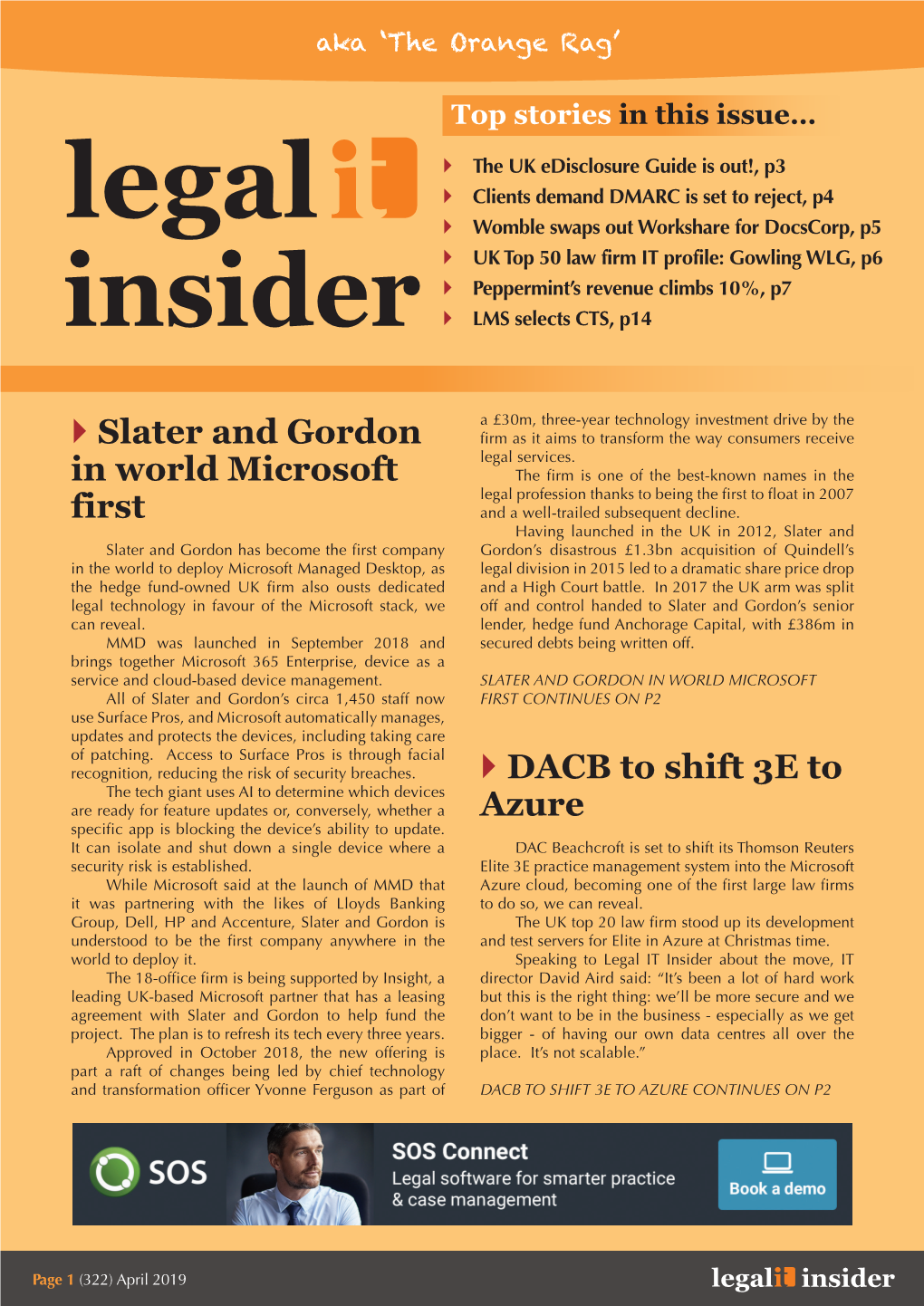 Slater and Gordon in World Microsoft First DACB to Shift 3E to Azure