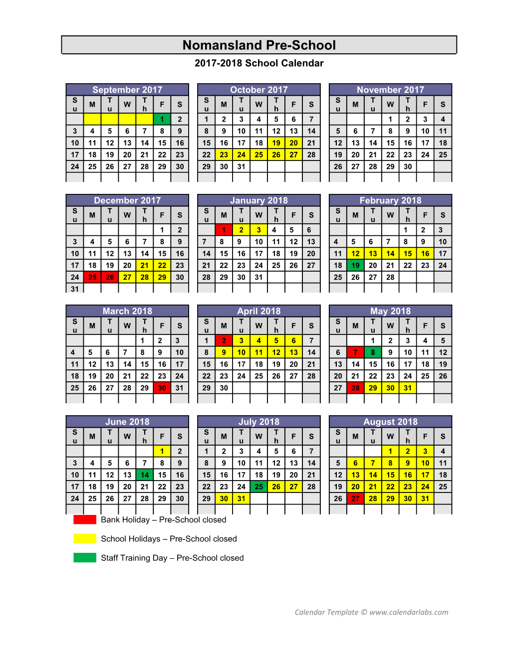 2017-18 Yearly School Calendar - Calendarlabs.Com s5