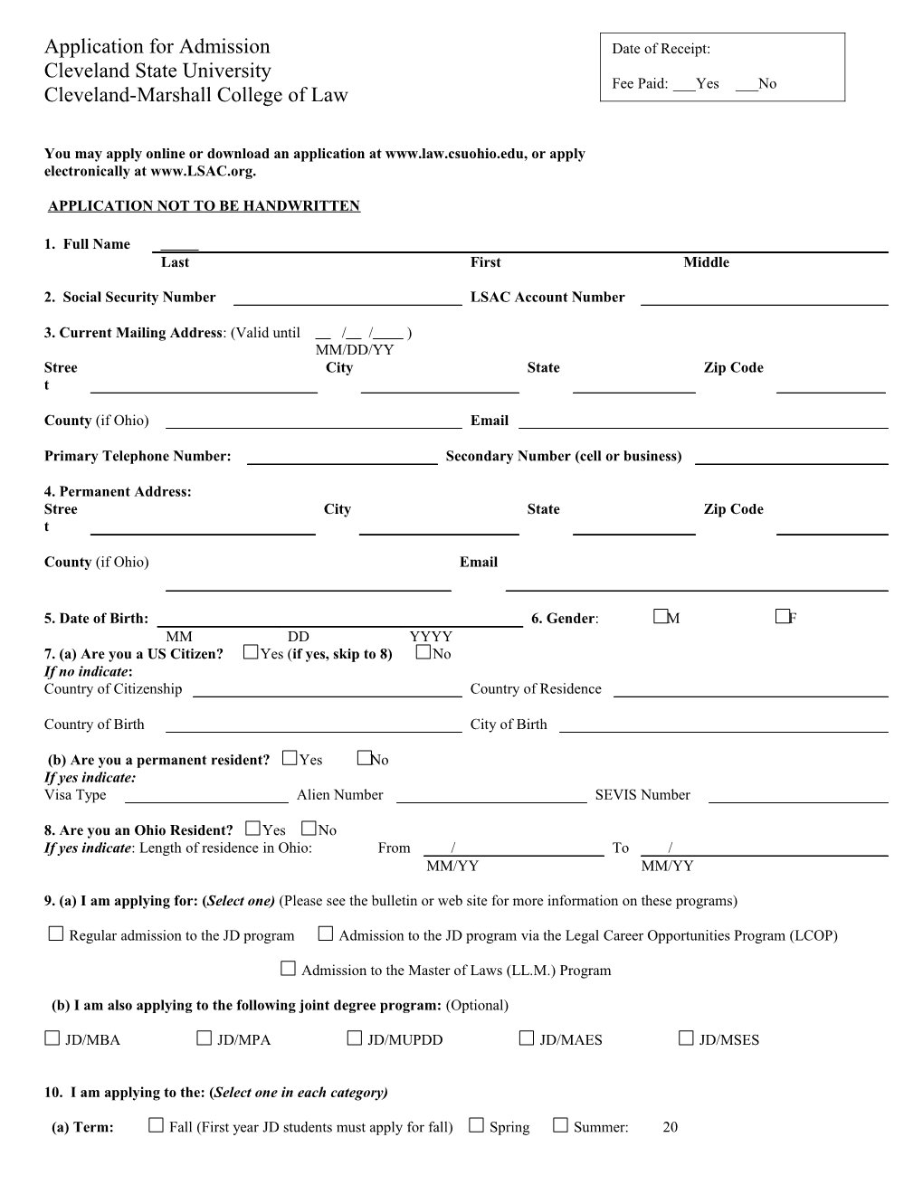 Application for Admission s4