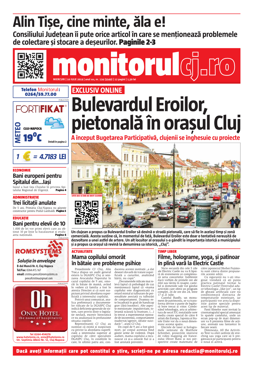 Bulevardul Eroilor, Pietonală În Orașul Cluj