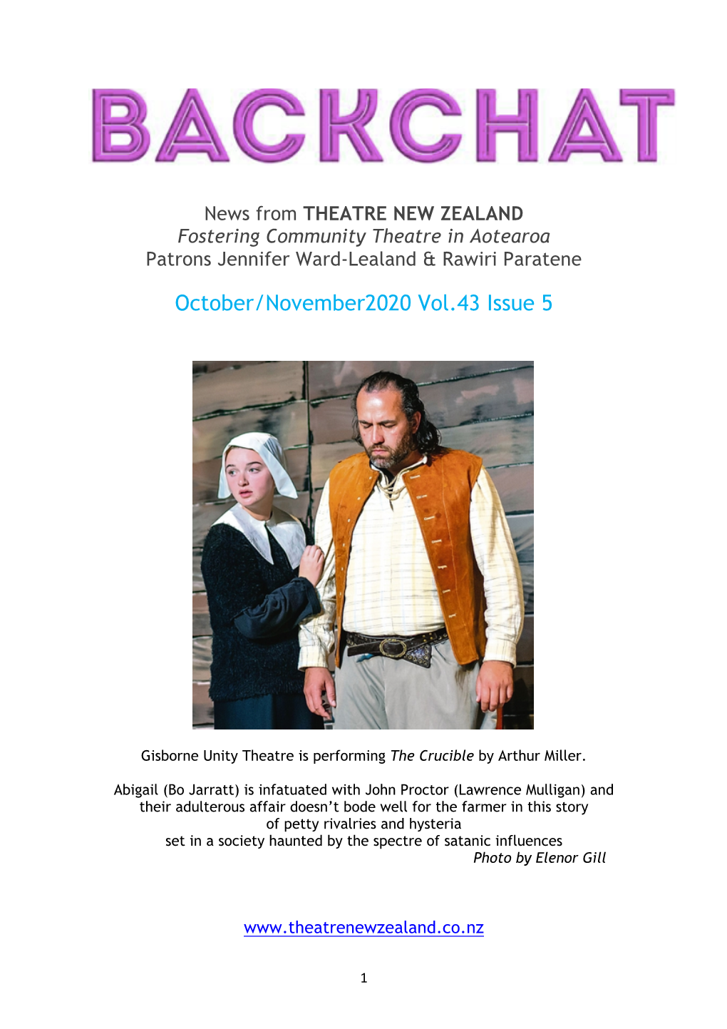 Backchat Volume 43-5 October 2020