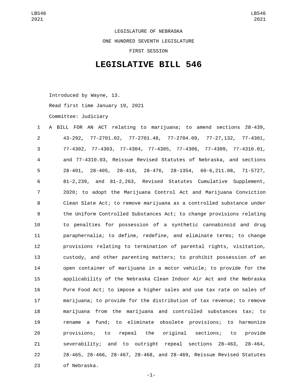 Legislative Bill 546