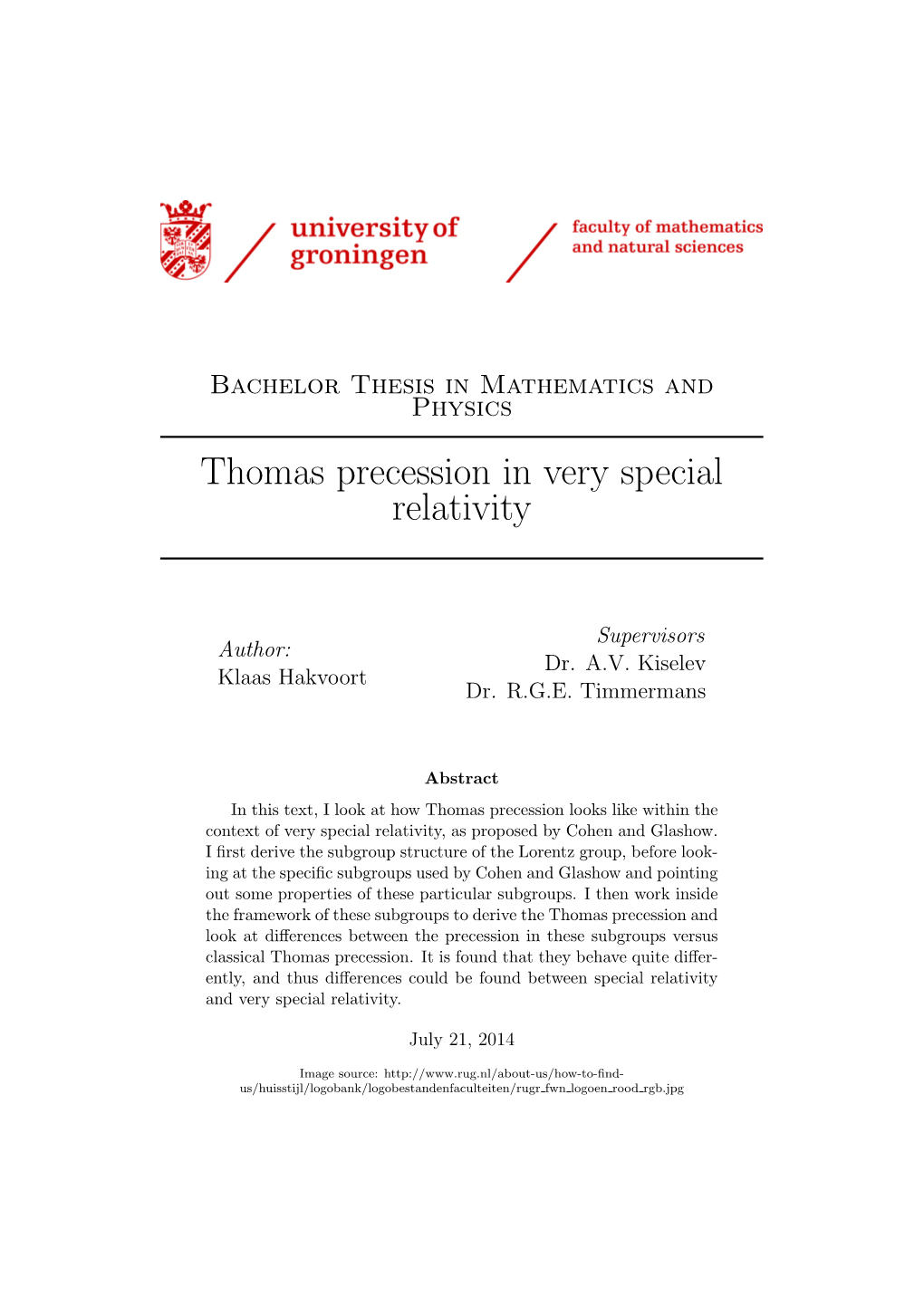 Thomas Precession in Very Special Relativity