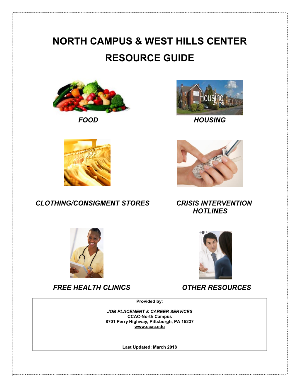 North Campus & West Hills Center Resource Guide