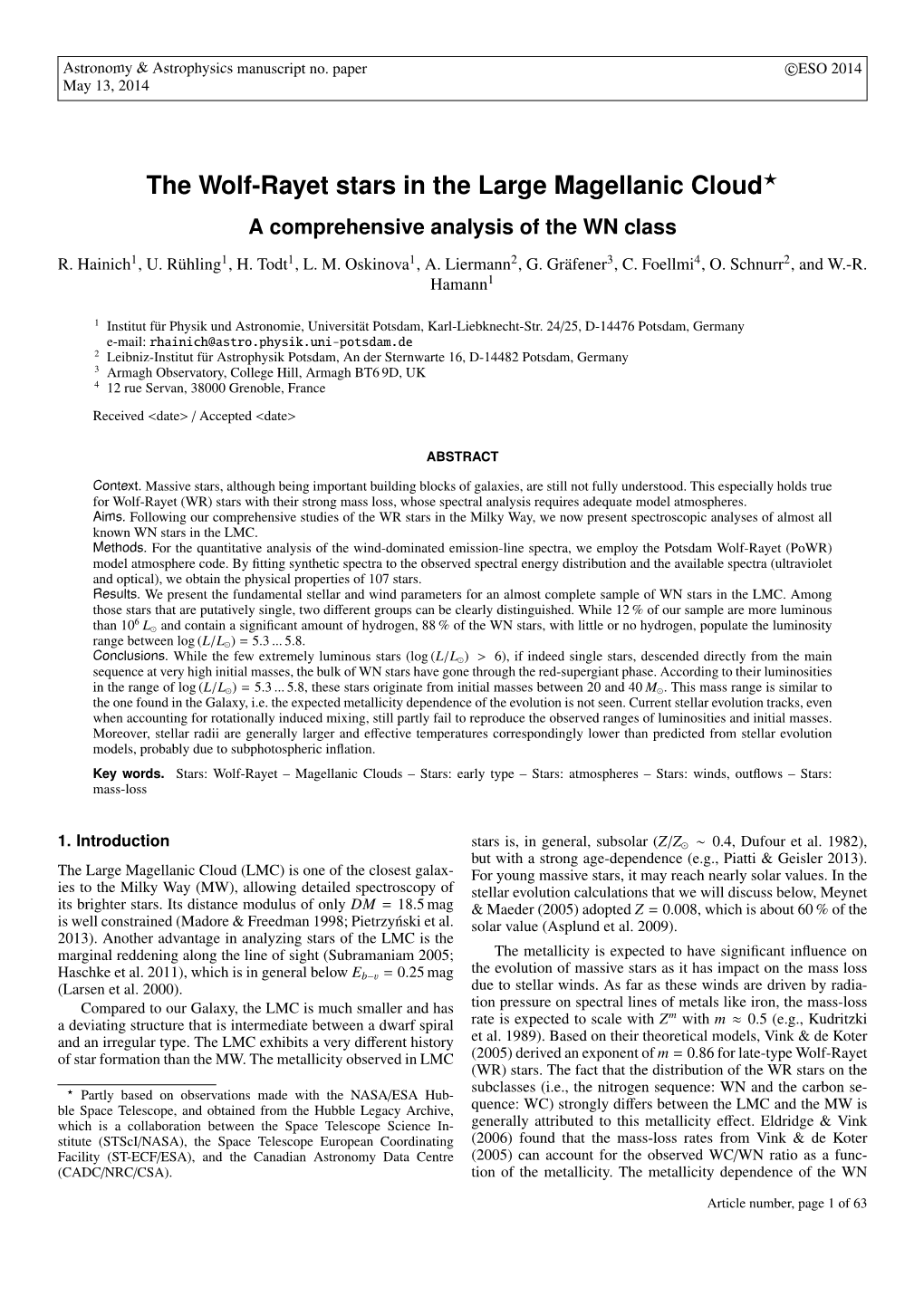 The Wolf-Rayet Stars in the Large Magellanic Cloud? a Comprehensive Analysis of the WN Class