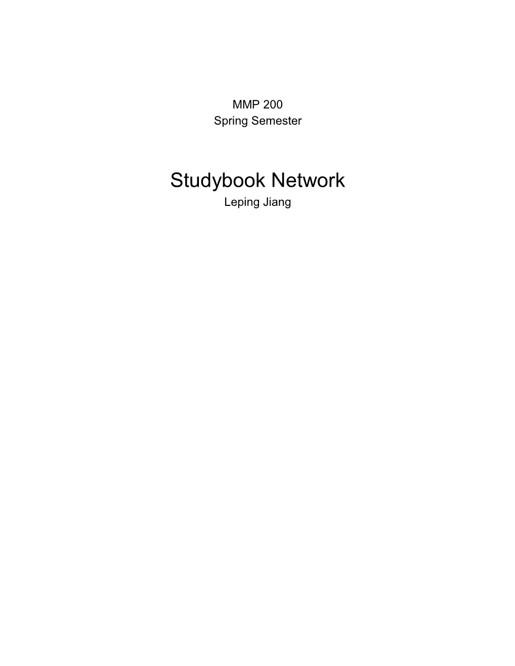 Studybook Network Leping Jiang