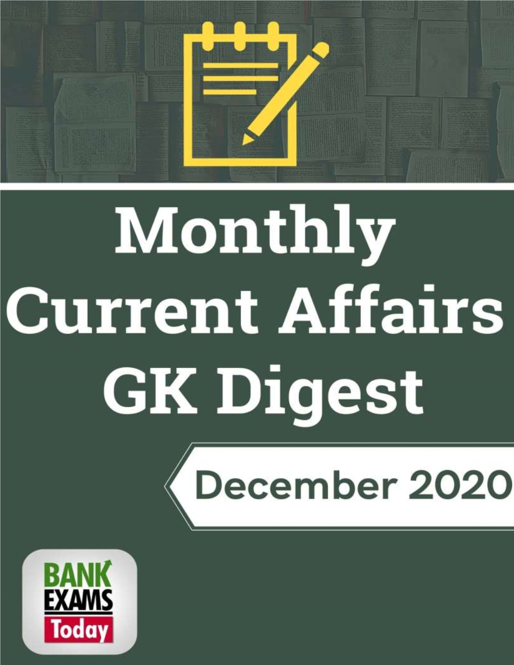 Monthly Current Affairs GK Digest: December 2020