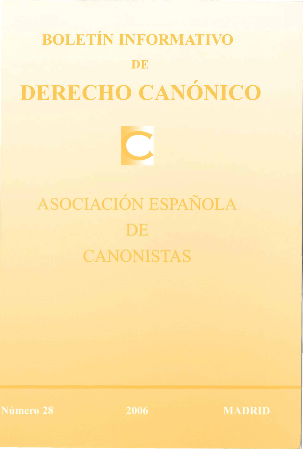 Derecho Canónico Boletín Informativo De Derecho Canónico