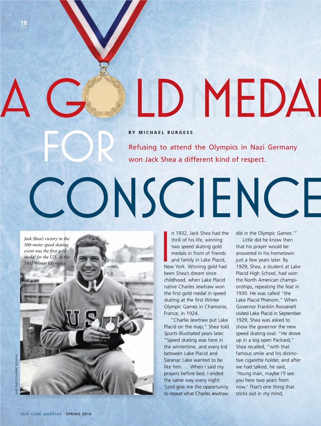 A Gold Medal for Conscience