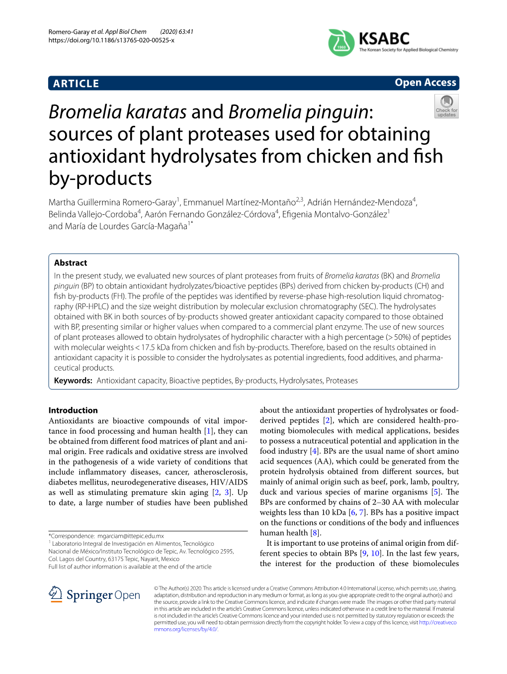 Bromelia Karatas and Bromelia Pinguin: Sources of Plant Proteases