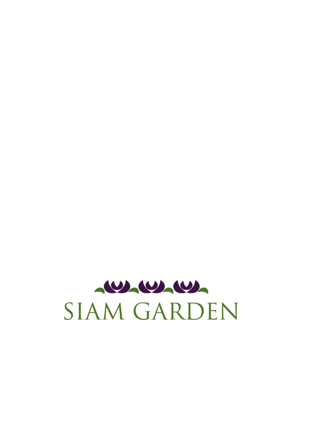 暹罗花园泰国餐厅 Siam Garden 菜单.Pdf