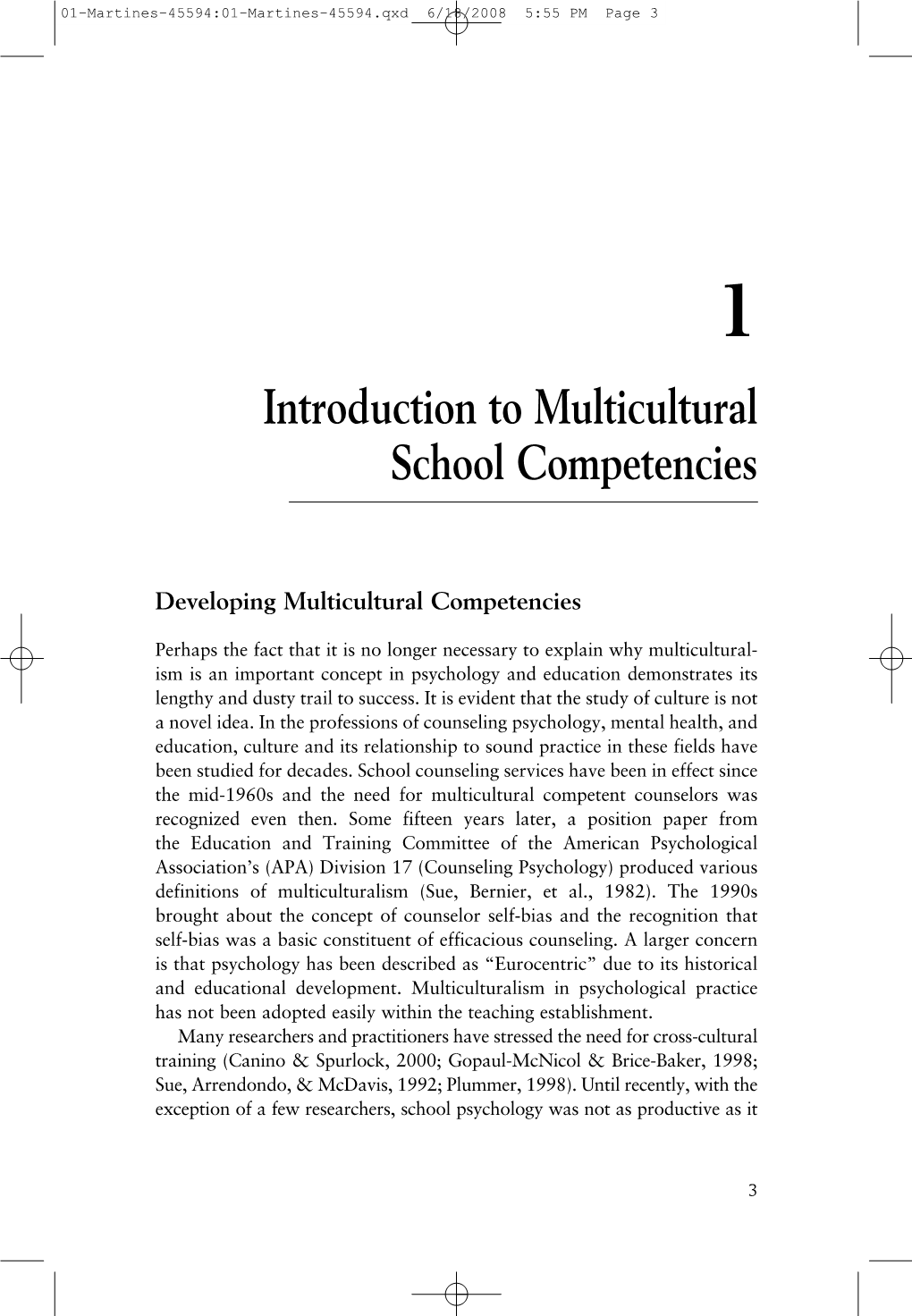 Introduction to Multicultural School Competencies