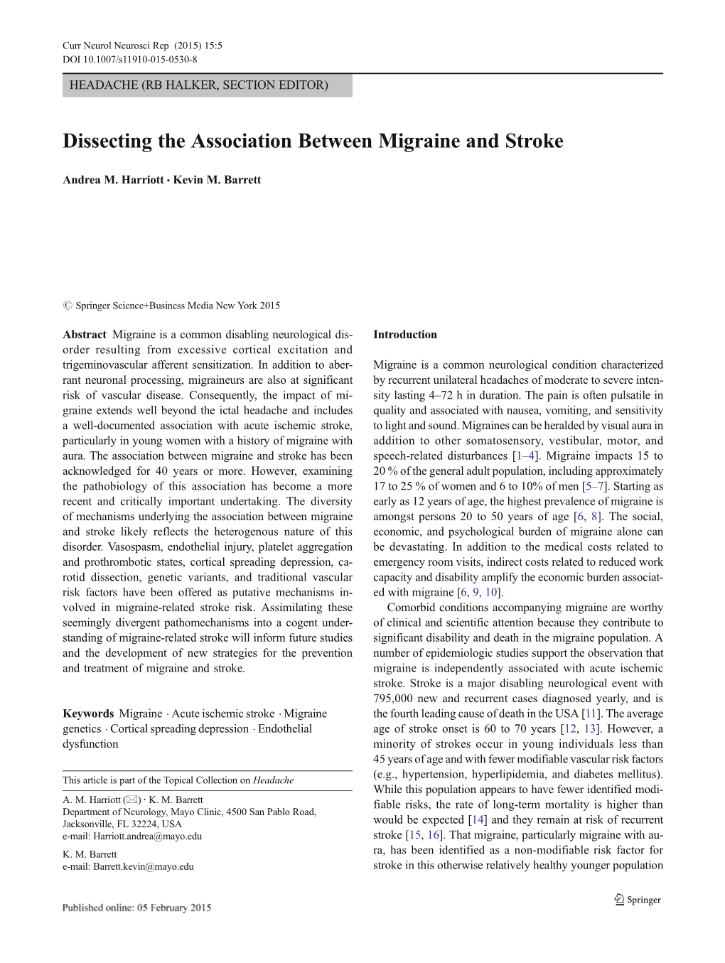 Dissecting the Association Between Migraine and Stroke