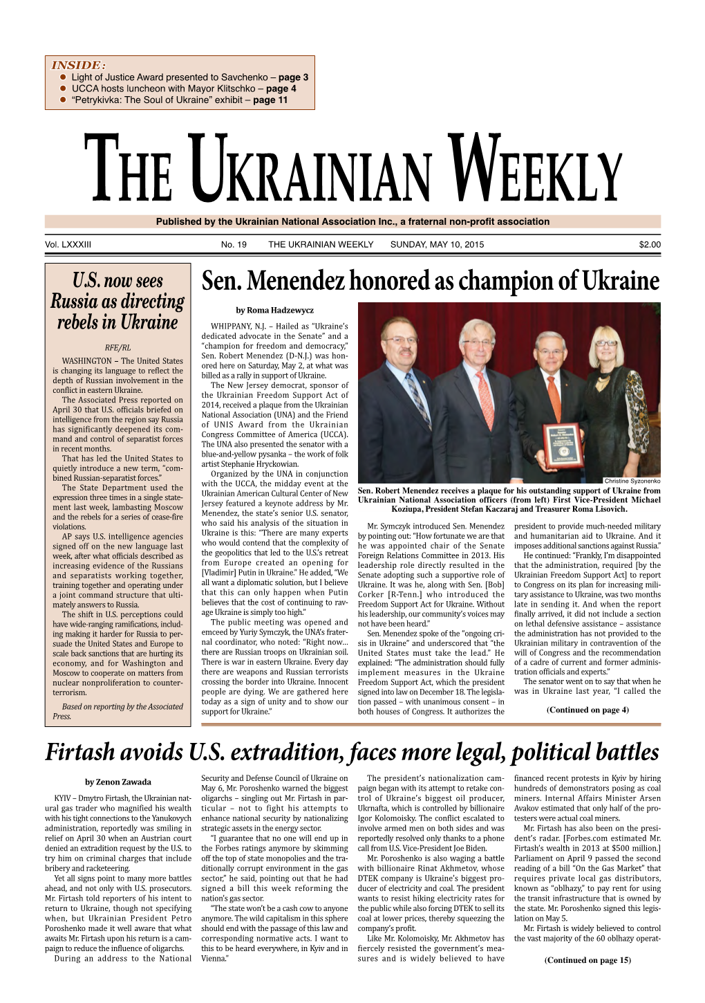 The Ukrainian Weekly, 2015