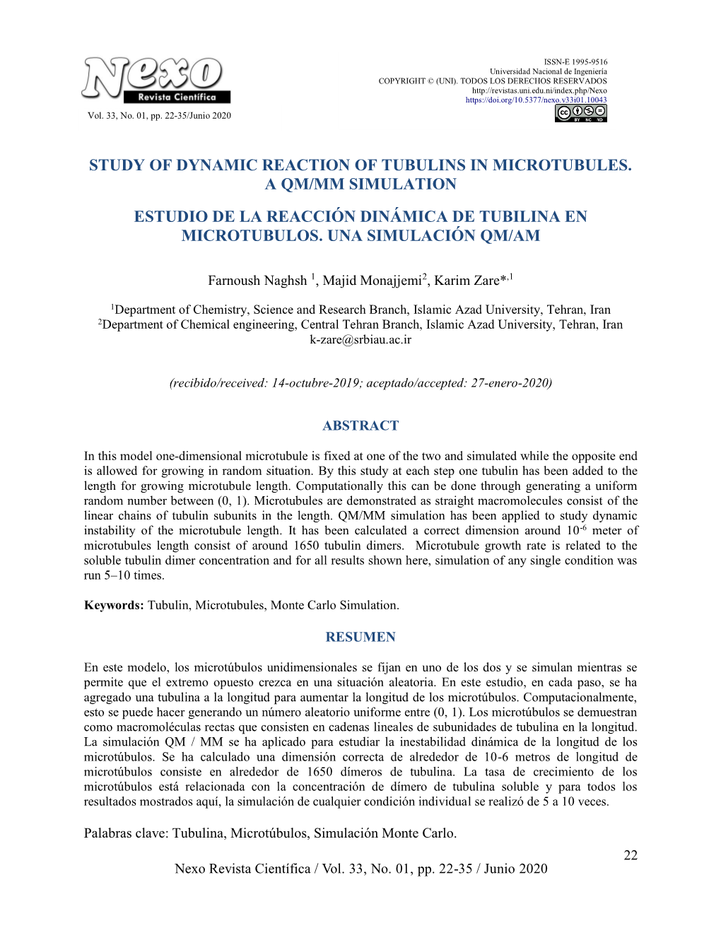 Study of Dynamic Reaction of Tubulins in Microtubules. a Qm/Mm Simulation