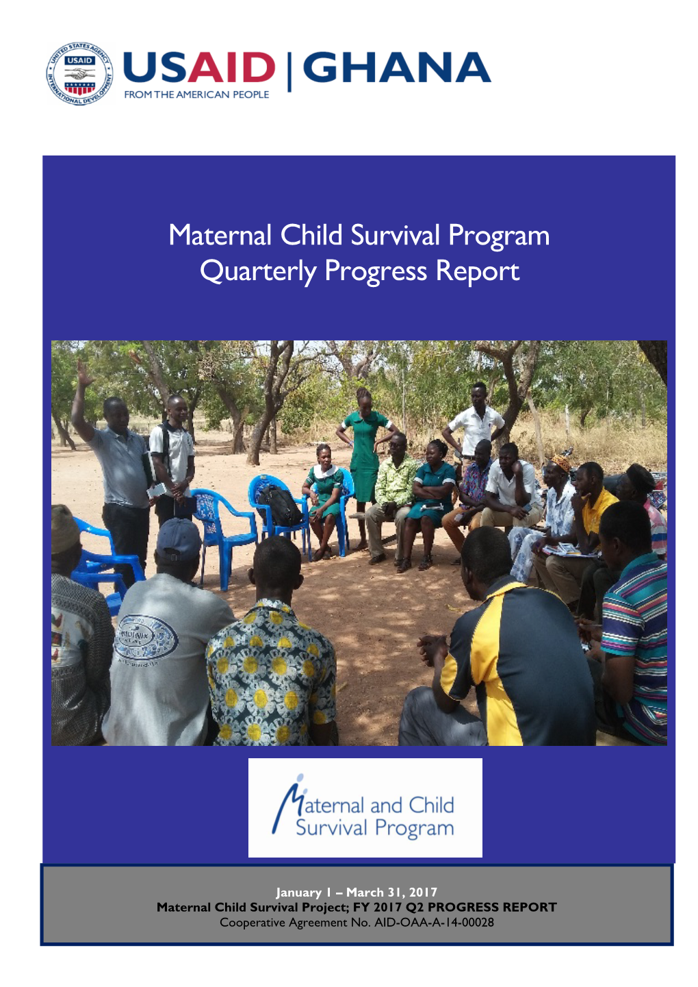 Maternal Child Survival Program Quarterly Progress Report