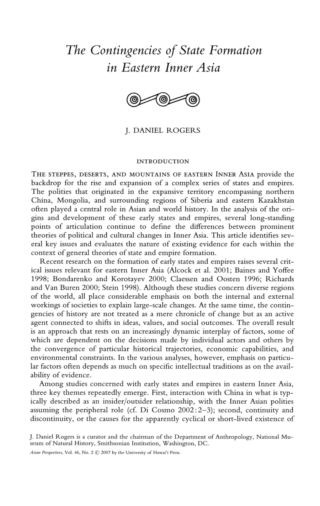 The Contingencies Ofstate Formation in Eastern Inner Asia