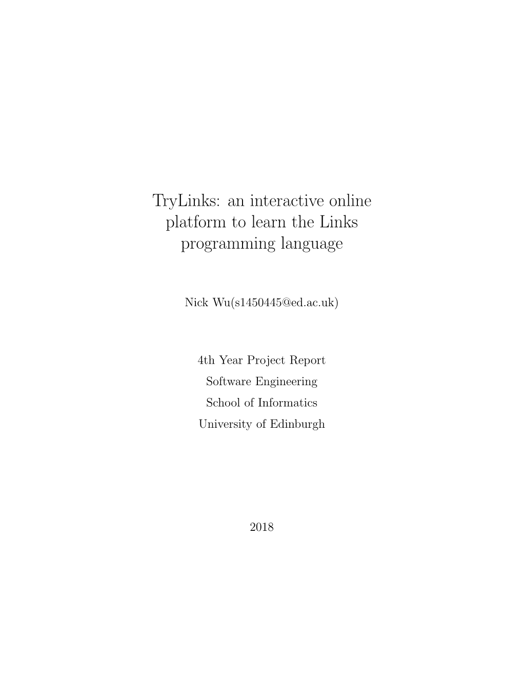 Trylinks: an Interactive Online Platform to Learn the Links Programming Language