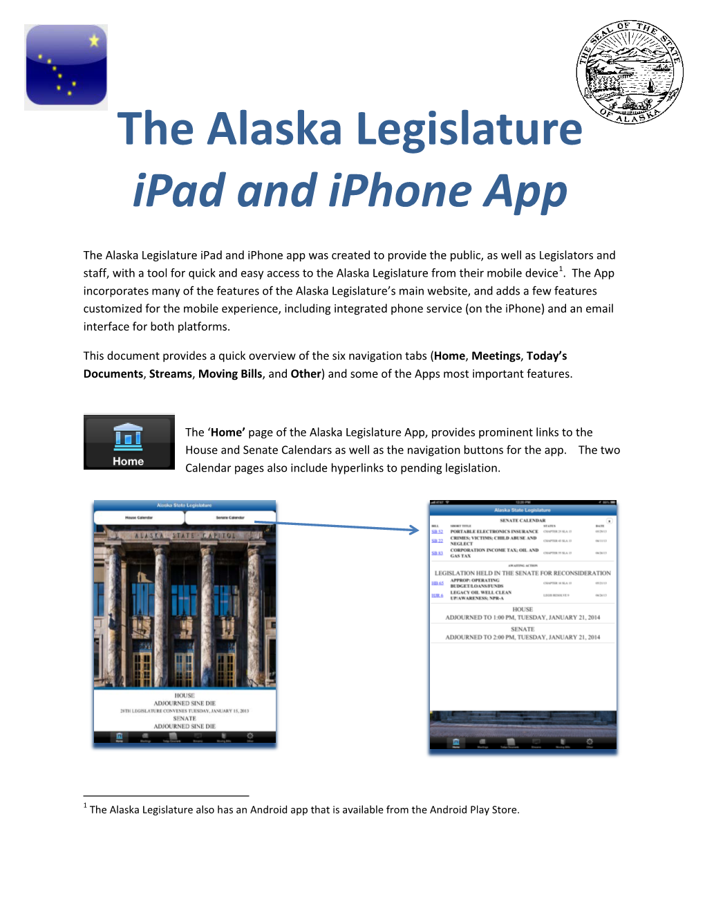 The Alaska Legislature Ipad and Iphone