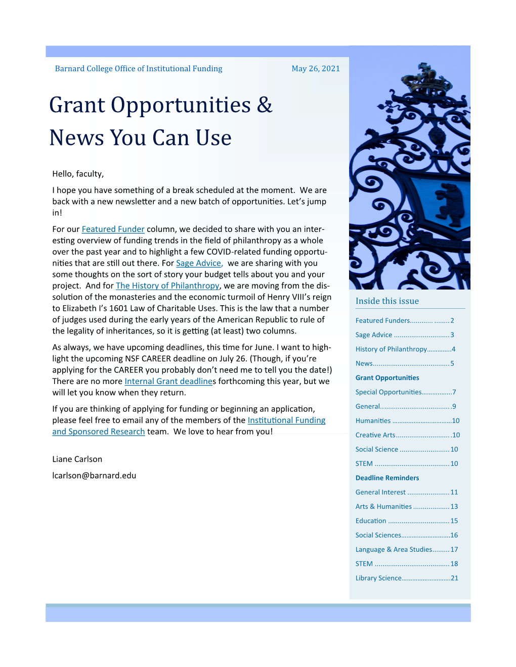 Grant Opportunities & News You Can