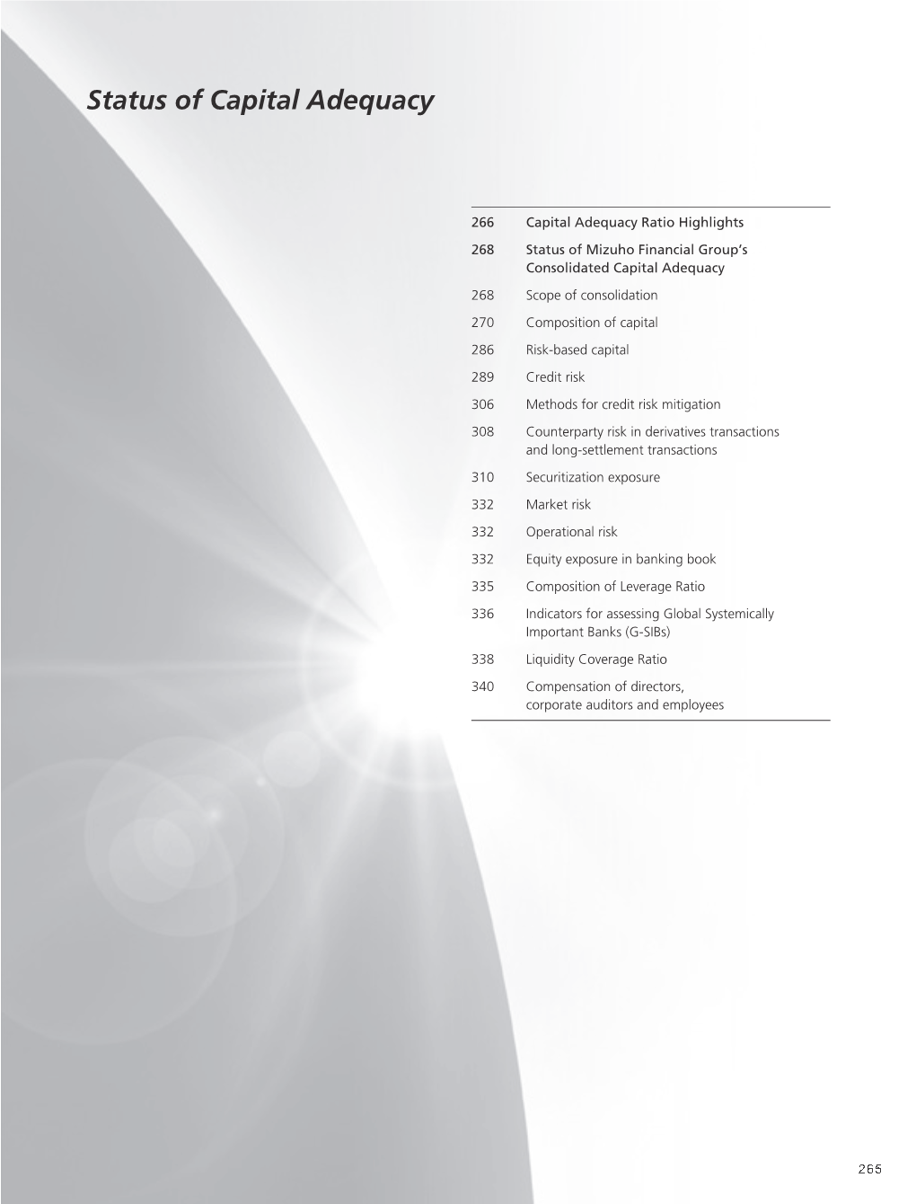 Status of Capital Adequacy