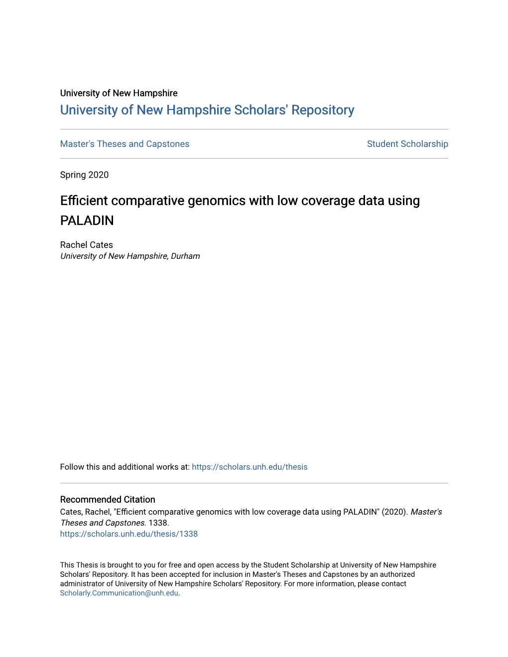 Efficient Comparative Genomics with Low Coverage Data Using PALADIN