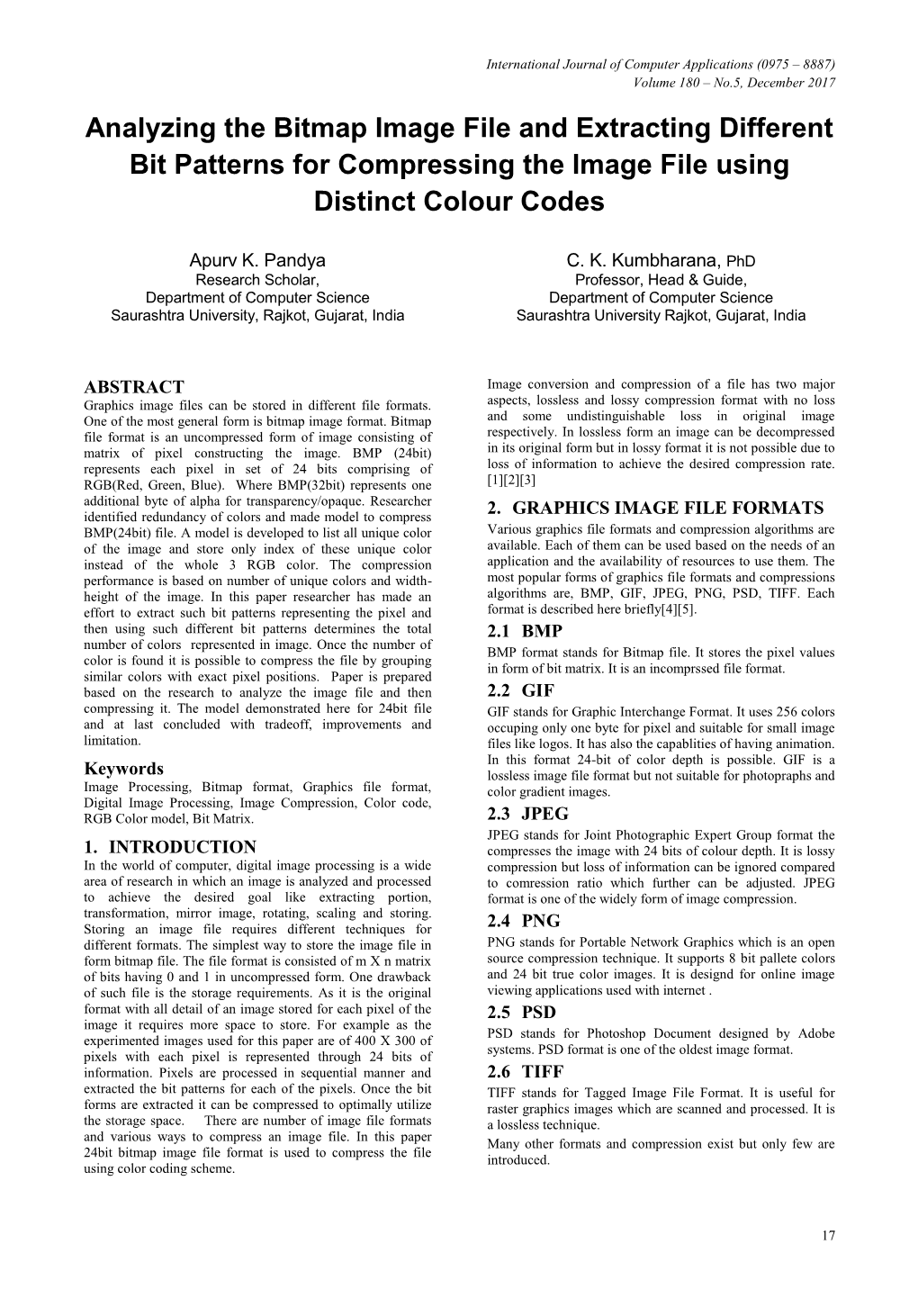 Analyzing the Bitmap Image File and Extracting Different Bit Patterns for Compressing the Image File Using Distinct Colour Codes