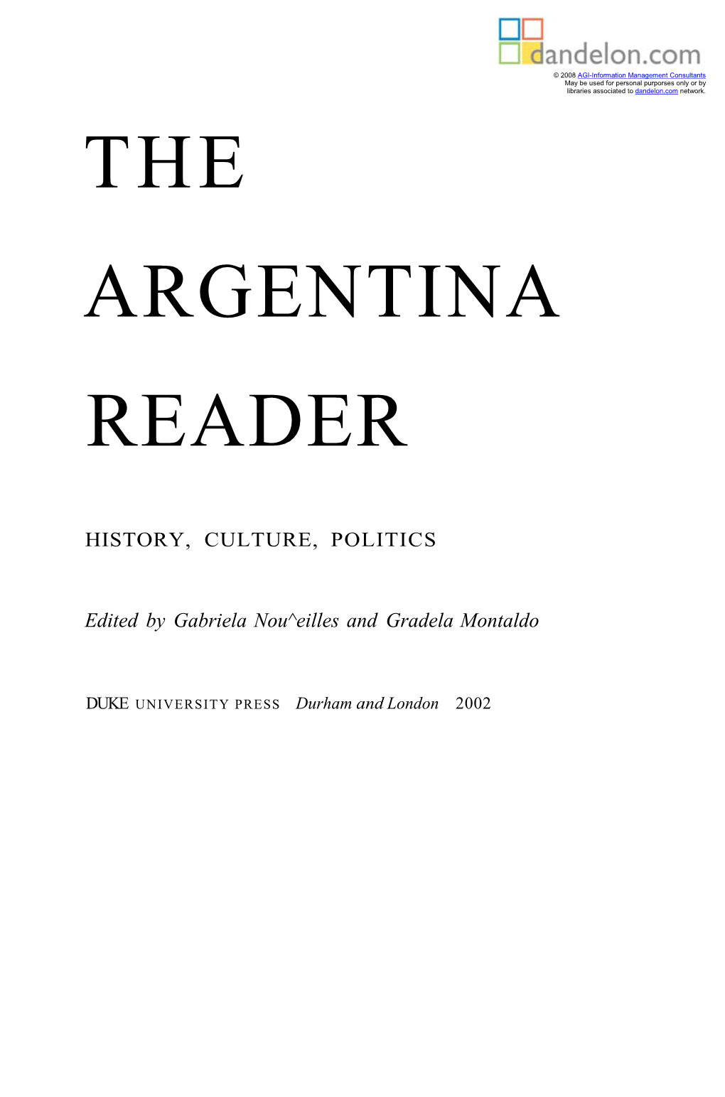 The Argentina Reader