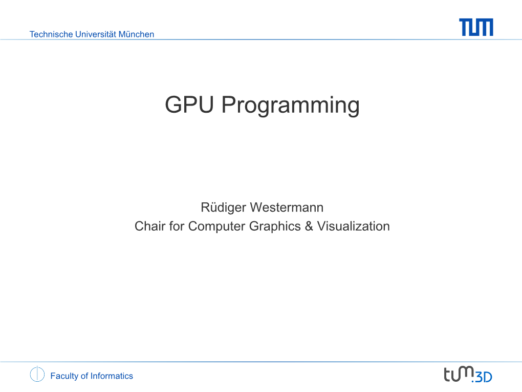 GPU Programming