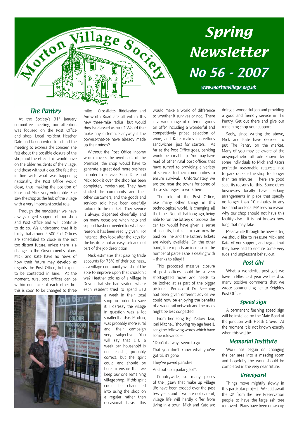 Village Society Newsletter