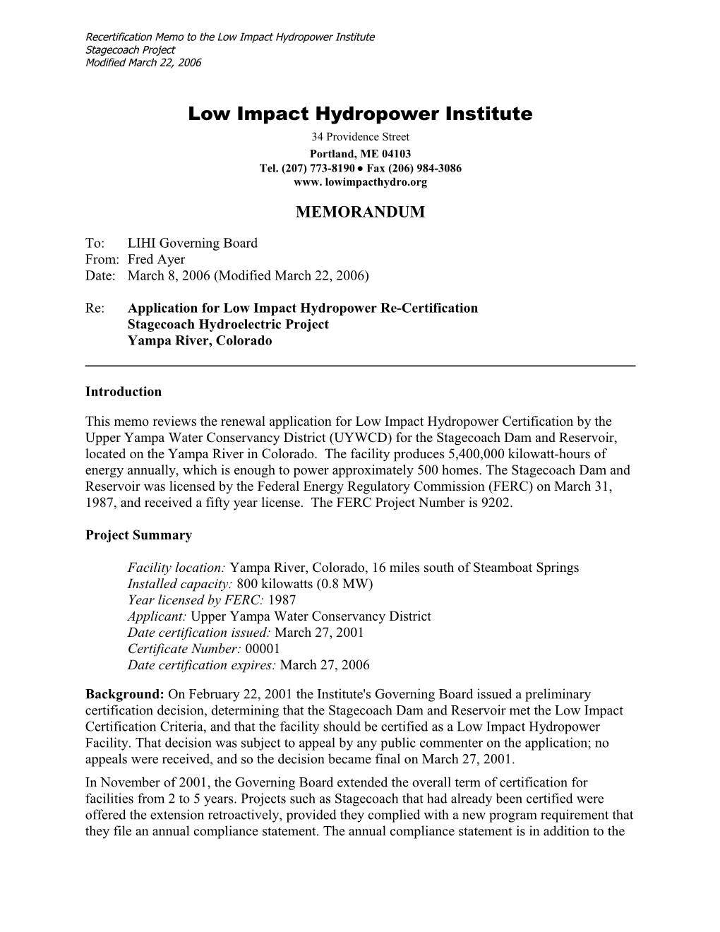 Low Impact Hydropower Institute s2