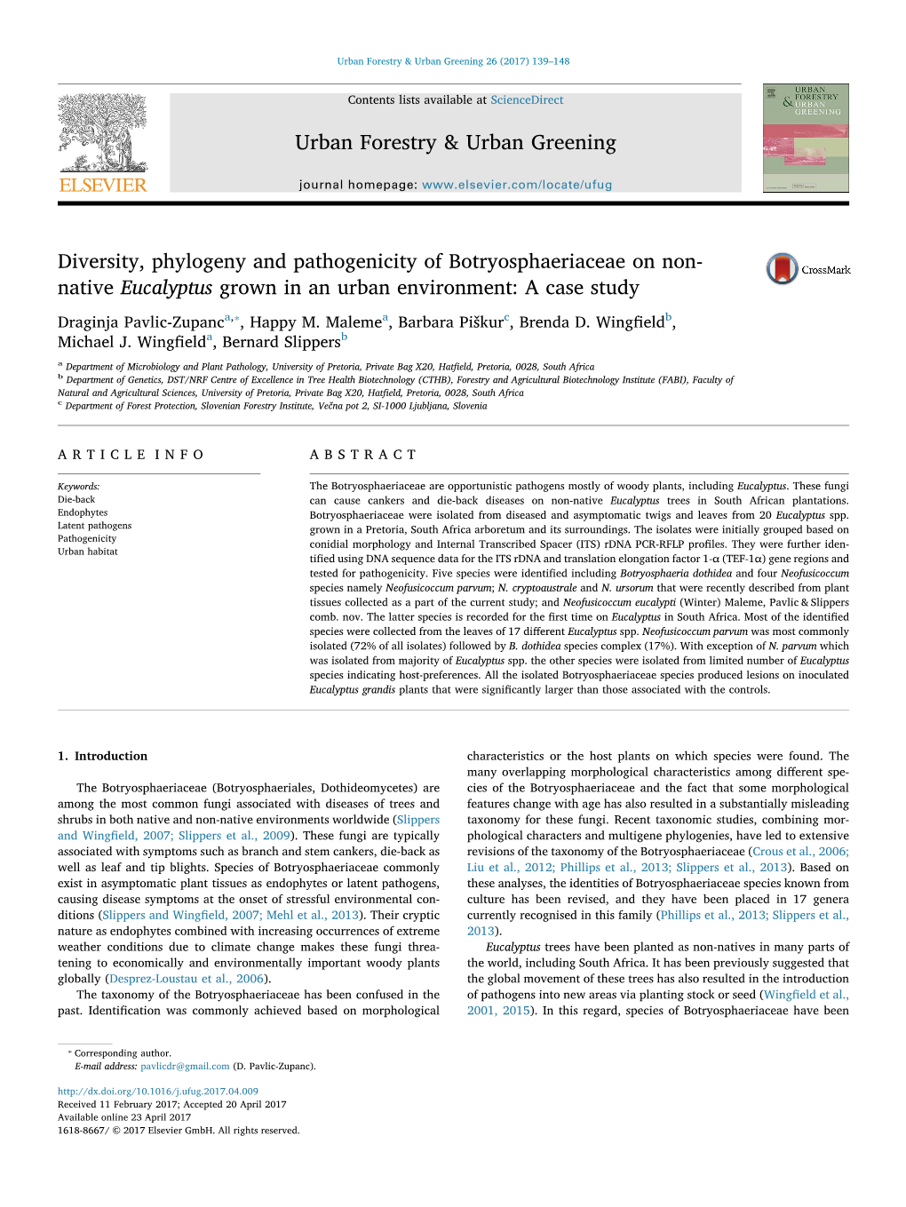 Diversity, Phylogeny and Pathogenicity Of