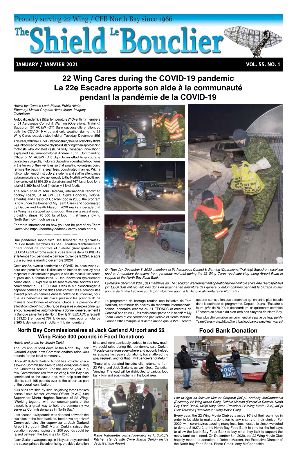 22 Wing Cares During the COVID-19 Pandemic La 22E Escadre Apporte