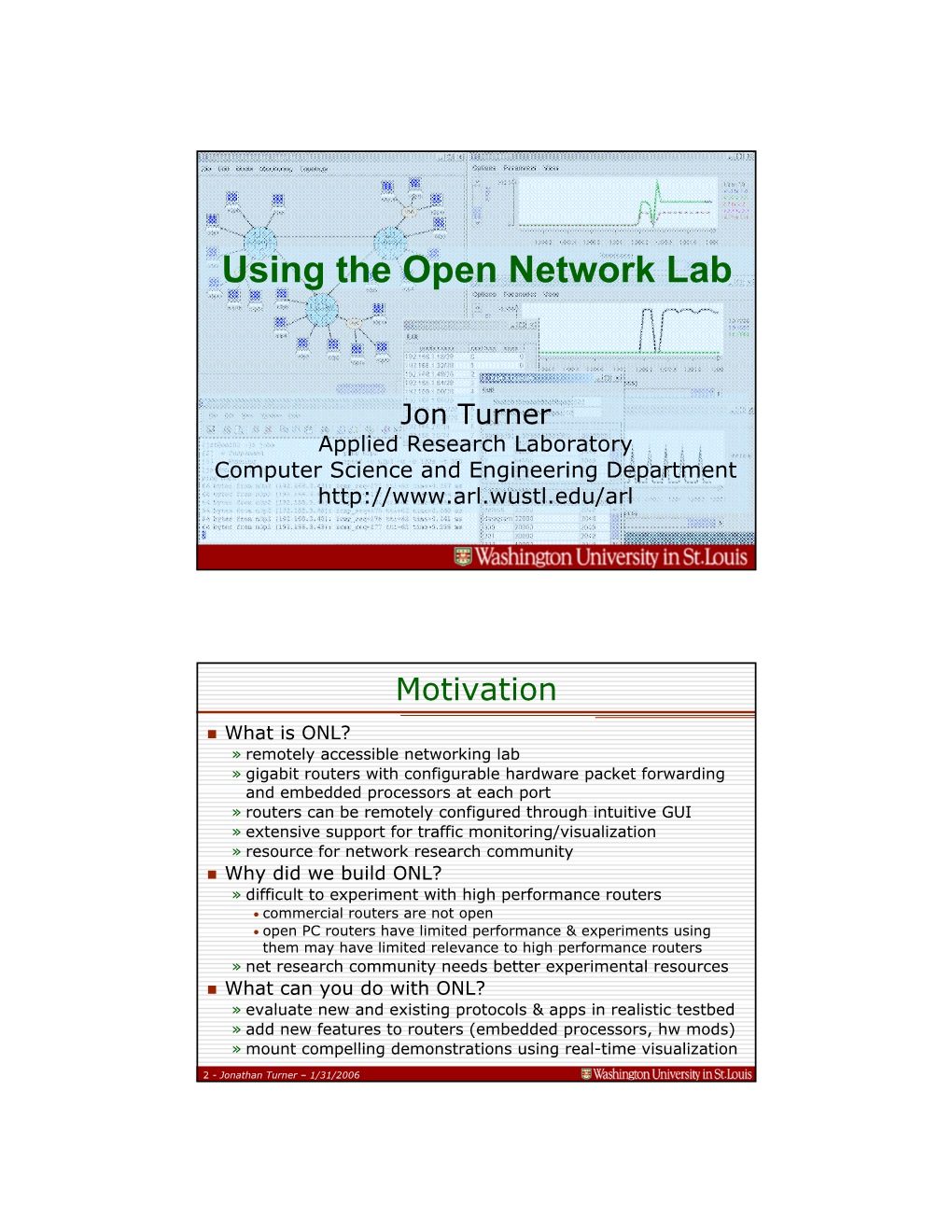 Using the Open Network Lab